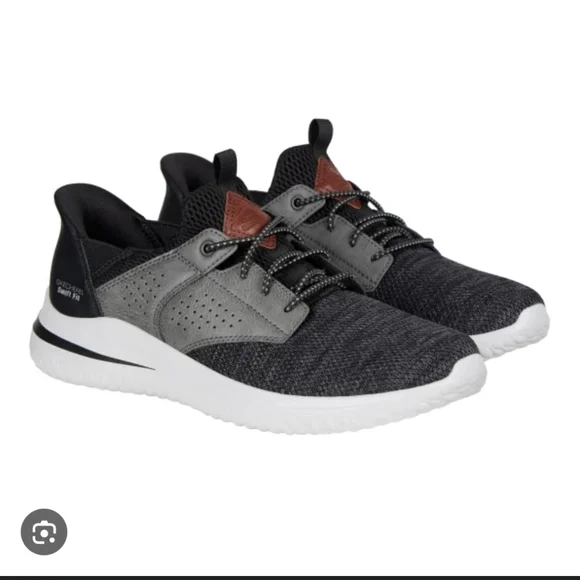 Skechers Black & Gray Knit Comfort Memory Foam Shoes Skechers Charcoal Gray Knit Memory Foam Women main image 3
